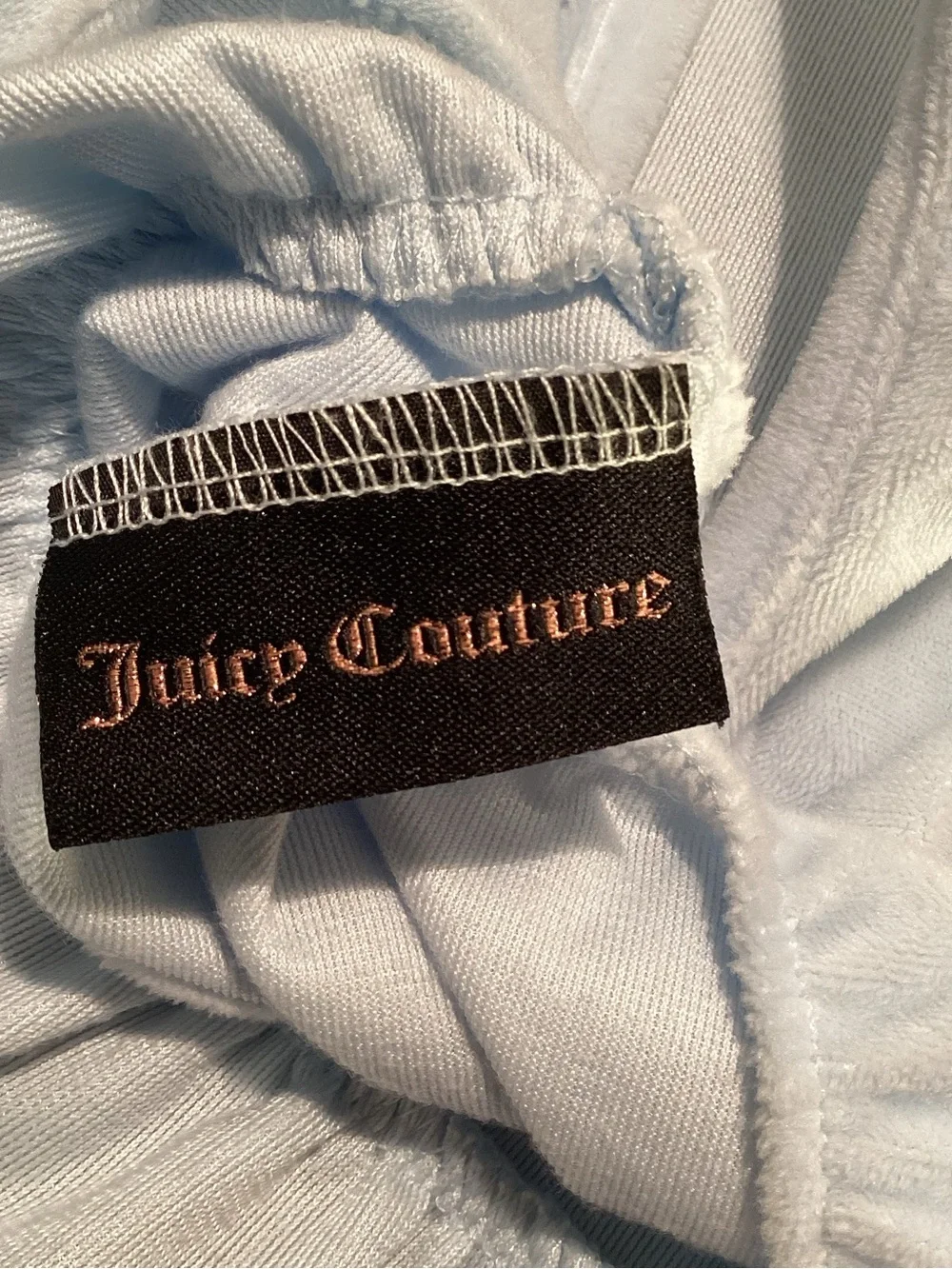 Juicy Couture Pale Blue Velour Ruffle Hem Dog Dress